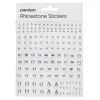 Rhinestone Stickers iriserende mix med forskellige former – i alt 310 former, ca. 2-10 mm