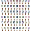Rhinestone stickers is – lav 120 isformede perlestickers i forskellige farver! L 6/7 mm