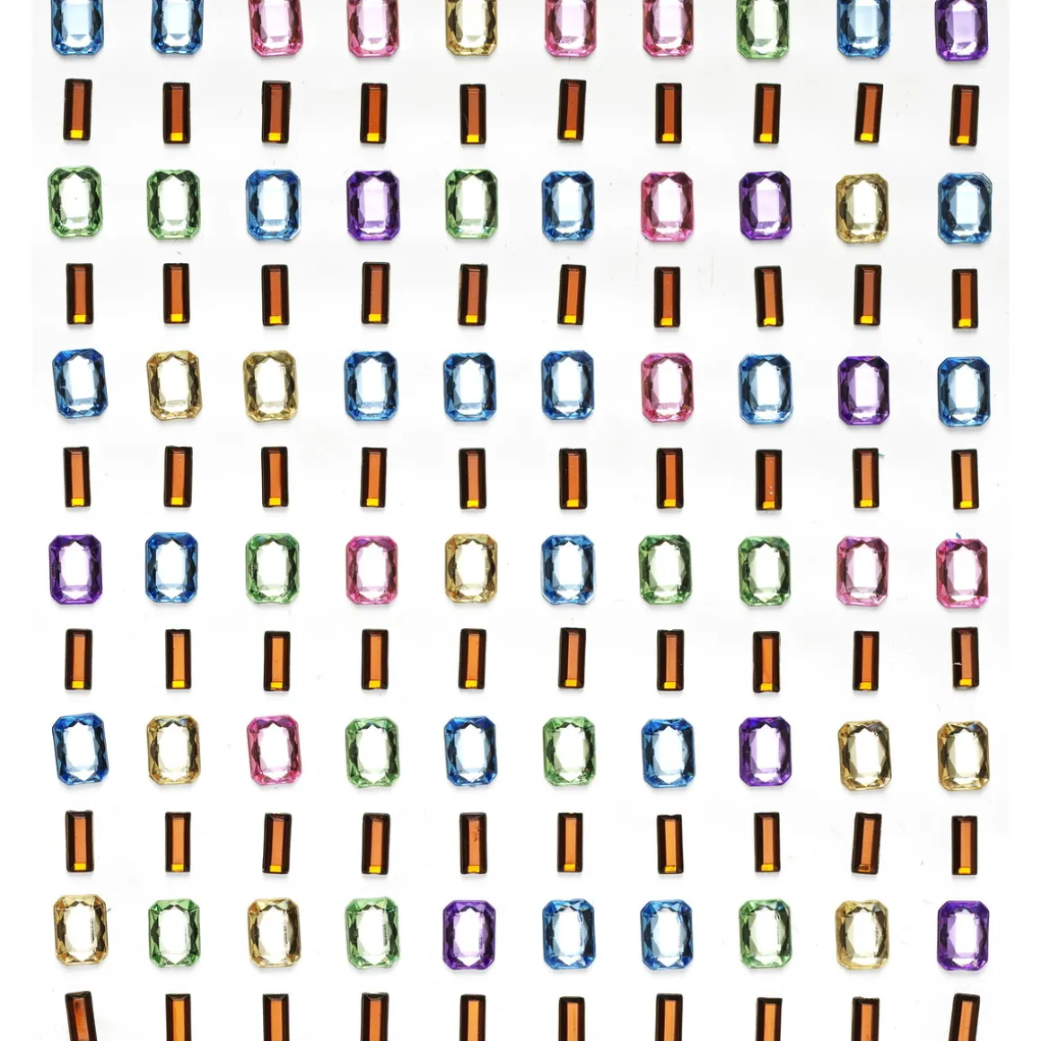 Rhinestone stickers is – lav 120 isformede perlestickers i forskellige farver! L 6/7 mm