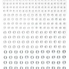 Rhinestone stickers krystal – 496 krystallignende perlestickers. Ø3, 4, 5, 6 mm
