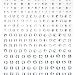 Rhinestone stickers krystal – 496 krystallignende perlestickers. Ø3, 4, 5, 6 mm