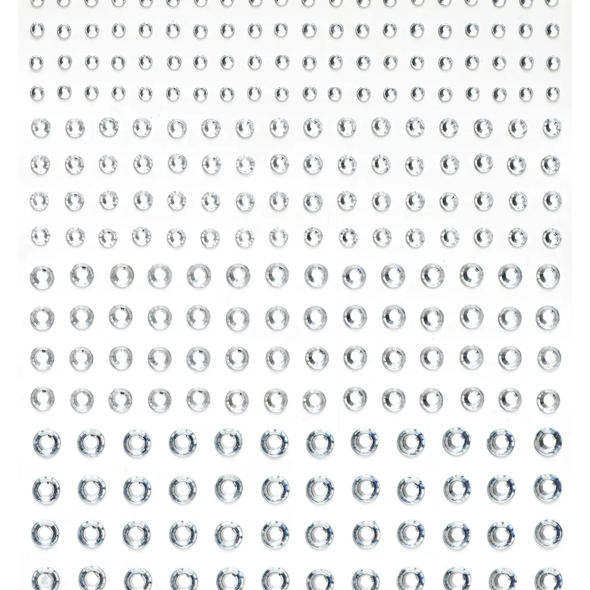 Rhinestone stickers krystal – 496 krystallignende perlestickers. Ø3, 4, 5, 6 mm