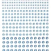 Rhinestone stickers lyseblå – 496 lyseblå perlestickers. Ø3, 4, 5, 6 mm
