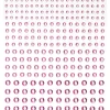 Rhinestone stickers lys rosa – 496 lys rosa perlestickers. Ø3, 4, 5, 6 mm