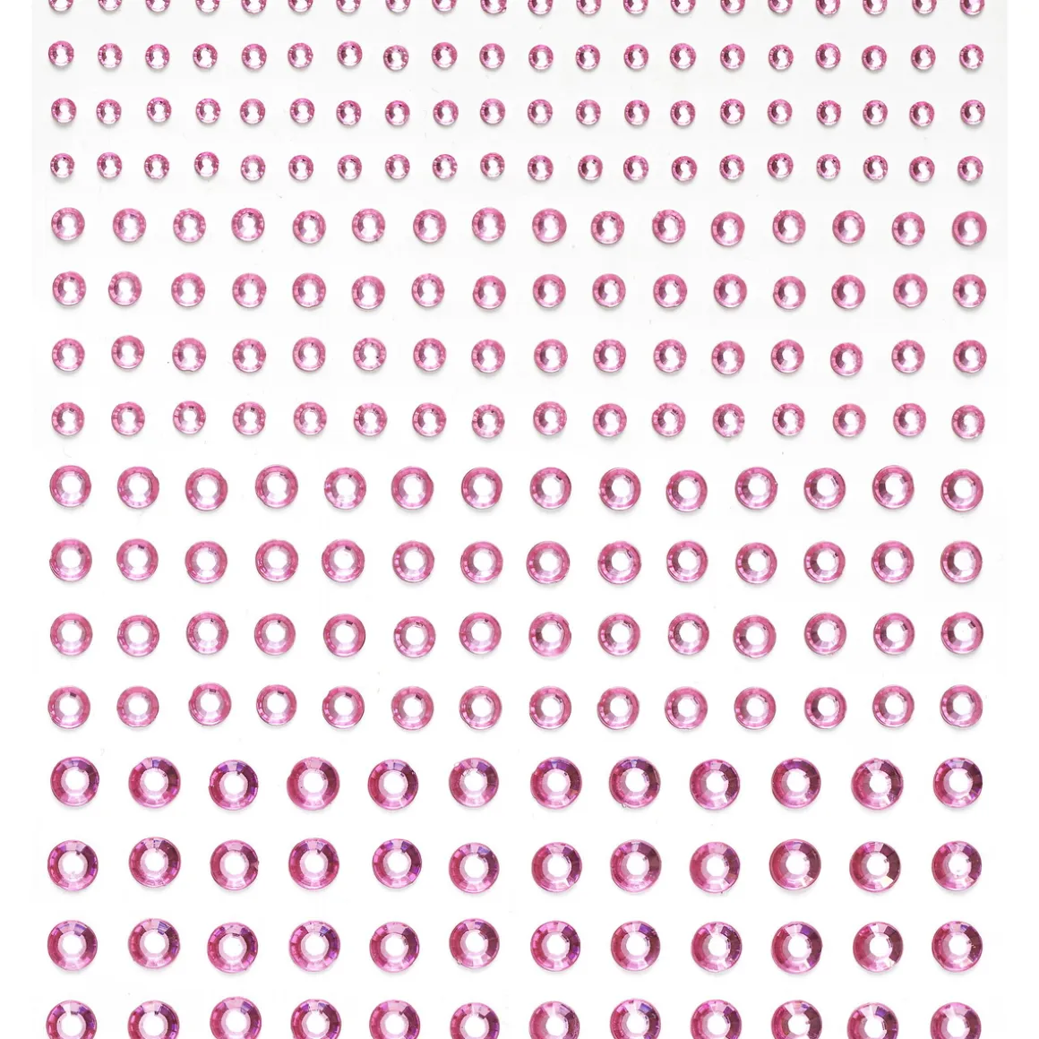 Rhinestone stickers lys rosa – 496 lys rosa perlestickers. Ø3, 4, 5, 6 mm