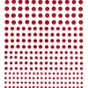Rhinestone stickers rød – i alt 496 røde perlestickers. Ø3, 4, 5, 6 mm