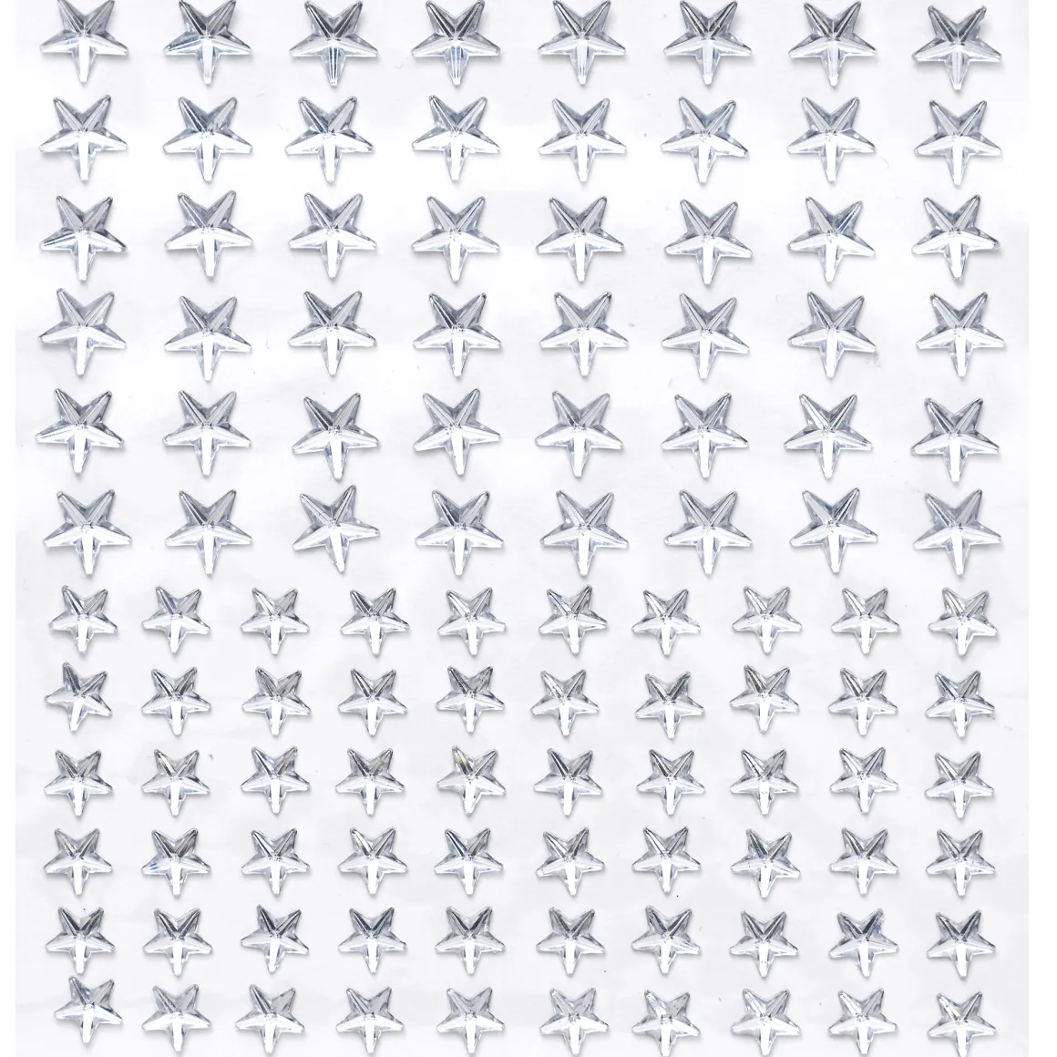 Rhinestone stickers stjerner krystal – 216 stjerneformede stickers. Ø8/10 mm