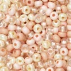 Rocaillesperle 6/0 mix rosa og glas, 30 gram glasperler a Ø3,7-4,3 mm