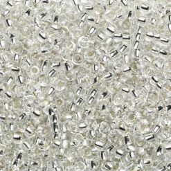 Rocaillesperle 9/0 mm klar/søl