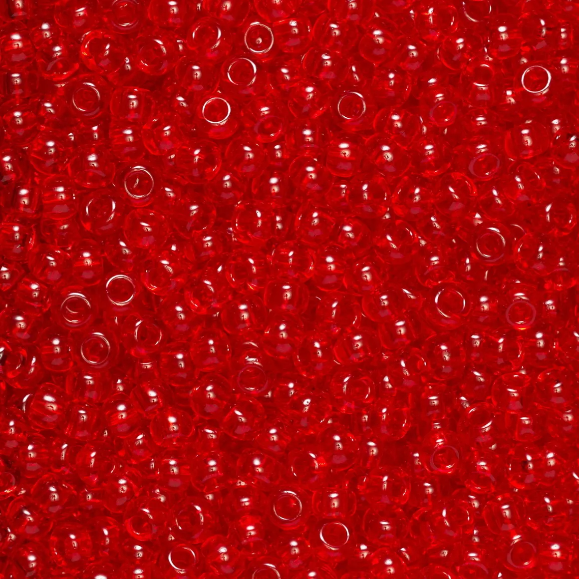 Rocaillesperle 9/0 transp rød