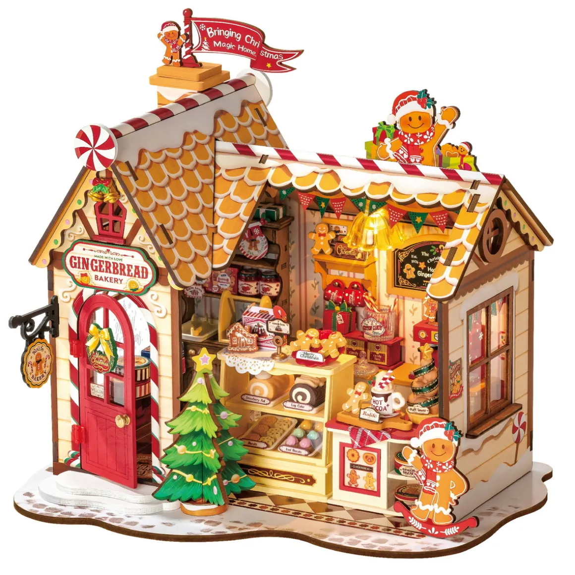 Rolife DIY Gingerbread House miniaturediorama – DG176, 213×173×203 mm