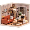 Rolife DIY Super Creator Cozy Living Lounge miniature diorama – DW007, 163×163×152 mm