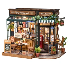 Rolife DIY Tipsy Restaurant miniature diorama – DG167, 230×180×182 mm