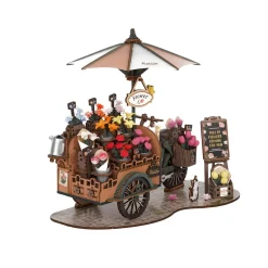 Rolife DIY Wooden 3D-træpuslespil Blomstervogn TGS03 242×163×230 mm