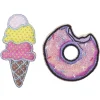 -ron–on applikation donut og is, Ø 55 mm / 30x65 mm