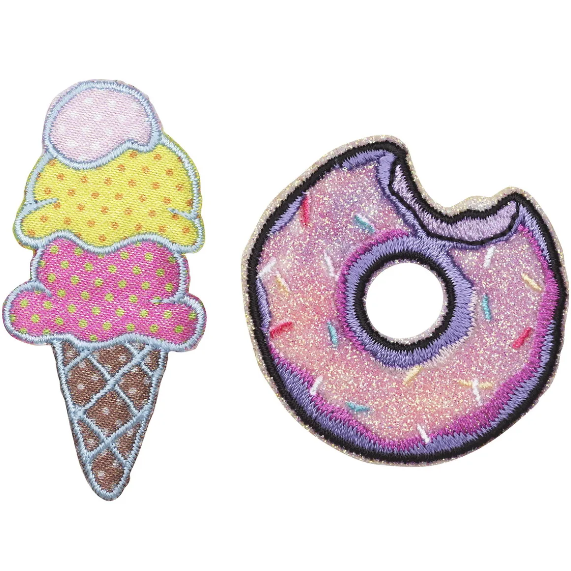 -ron–on applikation donut og is, Ø 55 mm / 30x65 mm