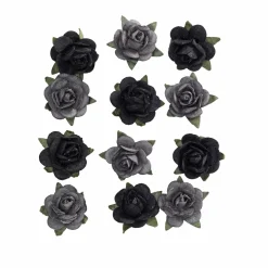 Roser Black papir 12 stk.