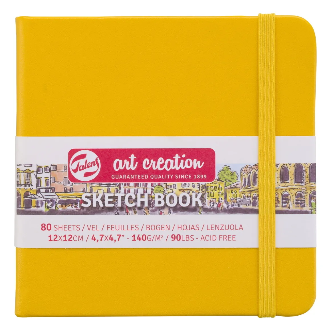 Royal Talens Art Creation Sketch skitsebog 12×12 cm, sort omslag – 140 g/m², 80 ark