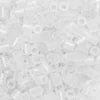Rørperler Midi 1000 gennemsigtige med glitter, Ø5 mm