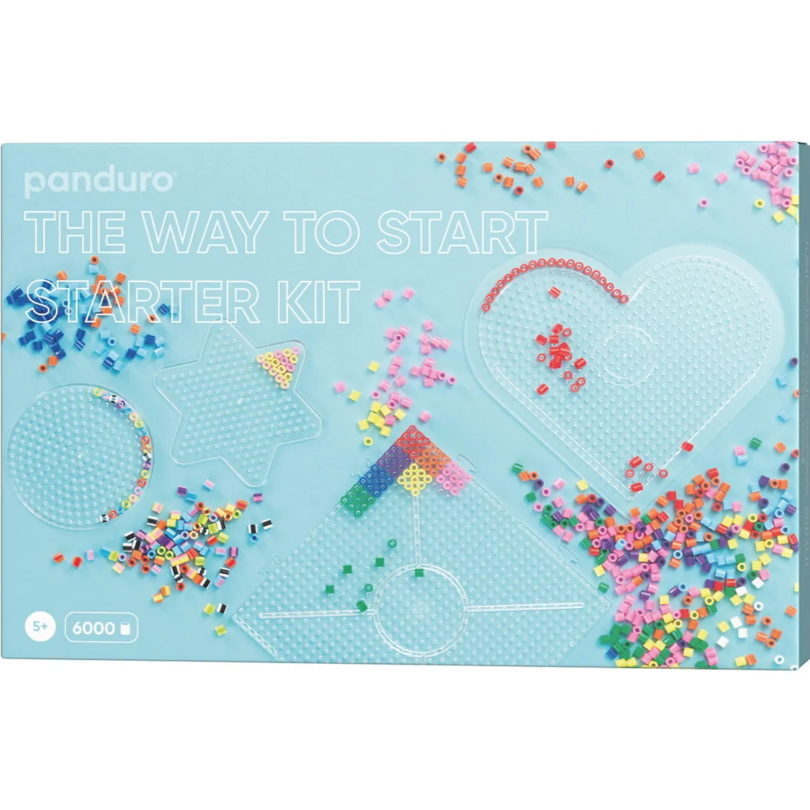 Rørperler Midi kit Starter, 6000 perler a Ø5 mm & 5 stiftplader! (2×firkant)