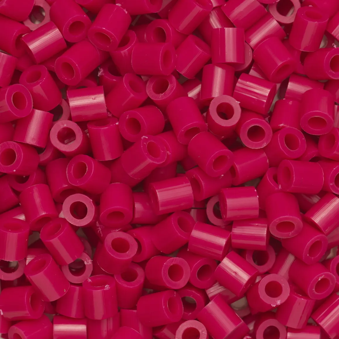 Rørperler Midi 1000 stk. hindbærrød, Ø5 mm