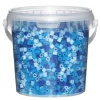 Rørperler Midi 4000 stk. i blå mix + blå, transparente perler, Ø5 mm