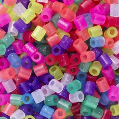 Rørperler Midi 1000 stk. i skinnende glittermix, Ø5 mm