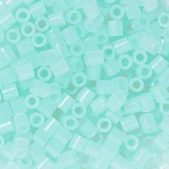 Rørperler Midi 1000 stk. mintgrøn med glitter, Ø5 mm