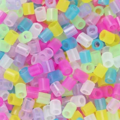 Rørperler Midi 1000 stk. mix med gennemsigtige farver, Ø5 mm