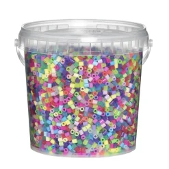 Rørperler Midi 10.000 stk. – perlespand med glitter- & pastelperler, Ø5 mm