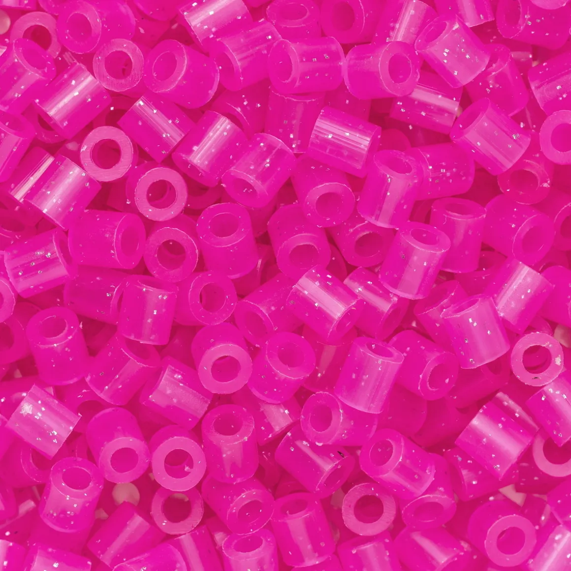 Rørperler Midi 1000 stk. rosa med glitter, Ø5 mm