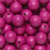 Runde træperler Ø12 mm, cirka 75 stk. rosa