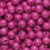 Runde træperler Ø8 mm, cirka 150 stk. rosa