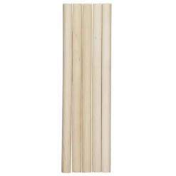 5 rundstokke – længde 22 cm, diameter 13 mm
