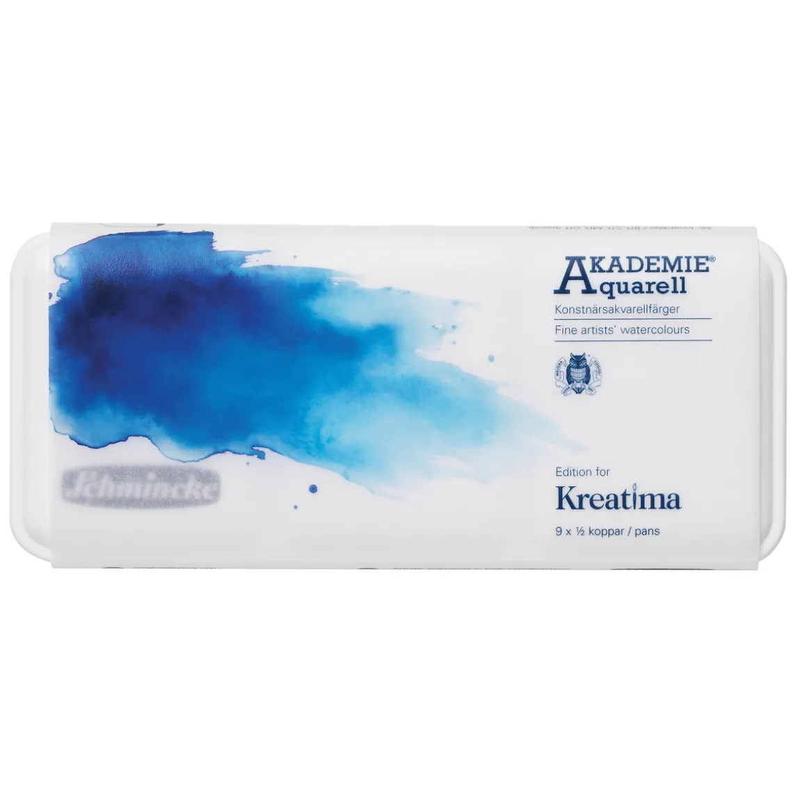Schmincke Akademie Aquarell Kreatima Edition – akvarelsæt med 9 half pans