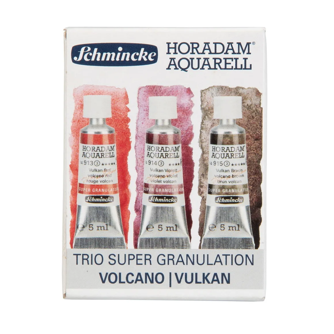 Schmincke Horadam Supergranulation akvarelfarve – 3×5 ml Vulcano Colours