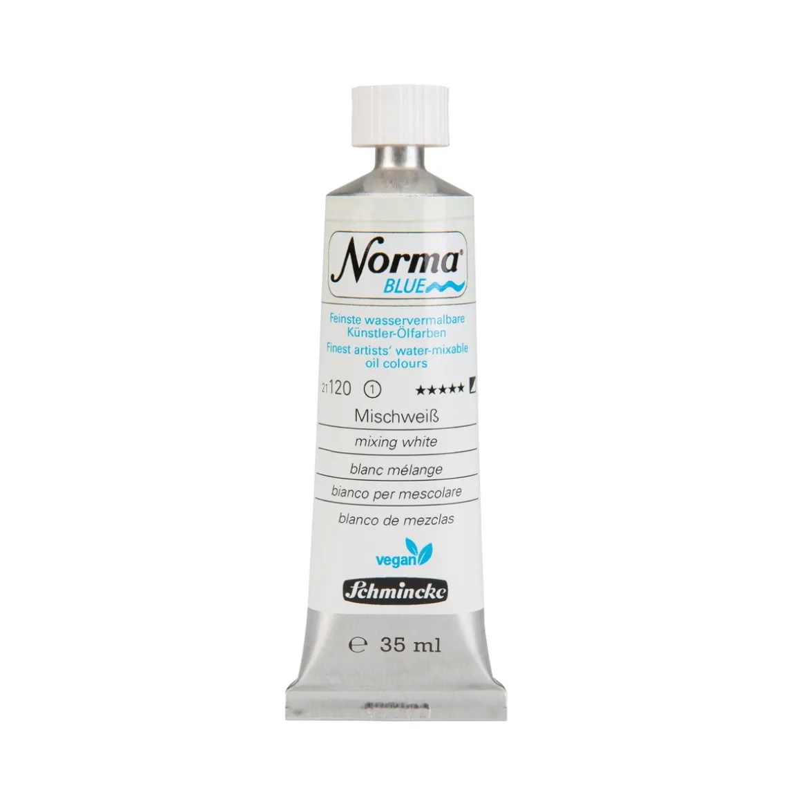 Schmincke Norma Blue vandopløselig oljemaling 35 ml Mixing white 21120