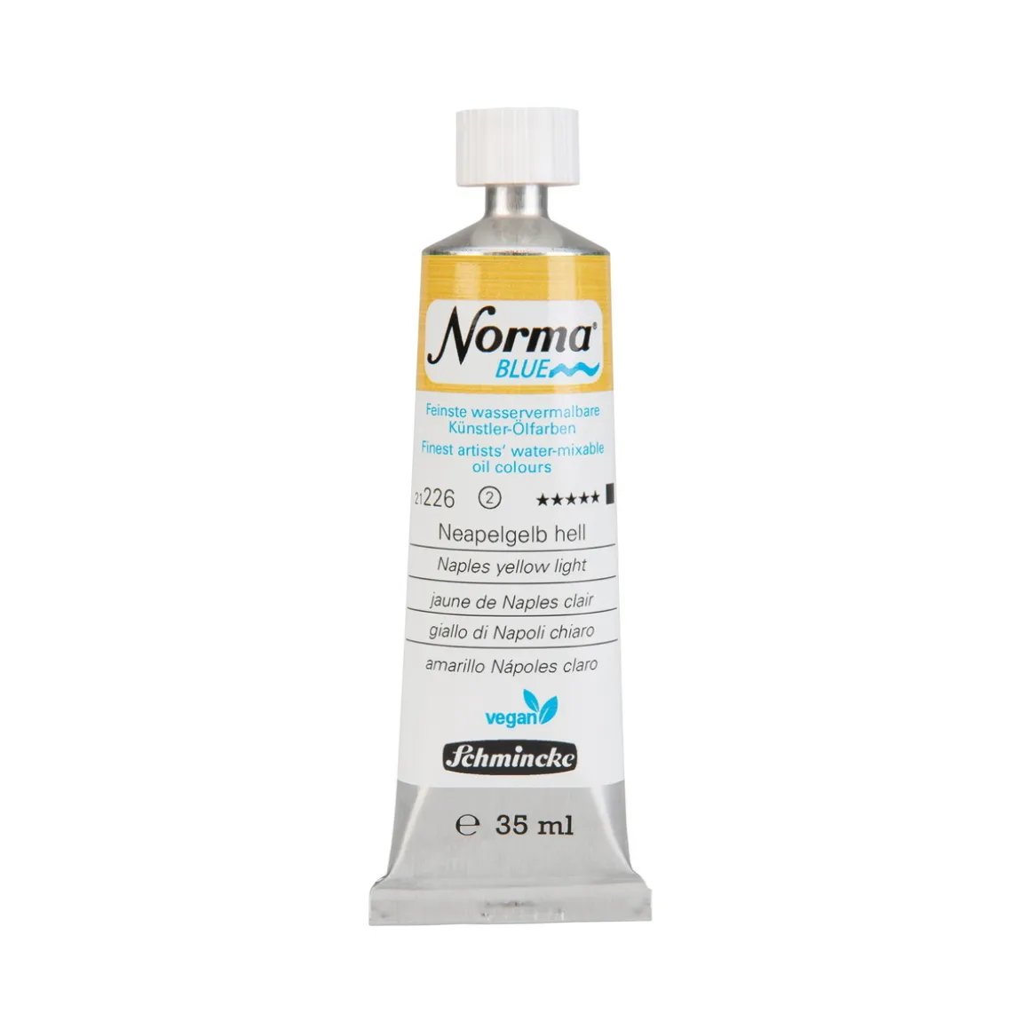 Schmincke Norma Blue vandopløselig oljemaling 35 ml Naples yellow light 21226