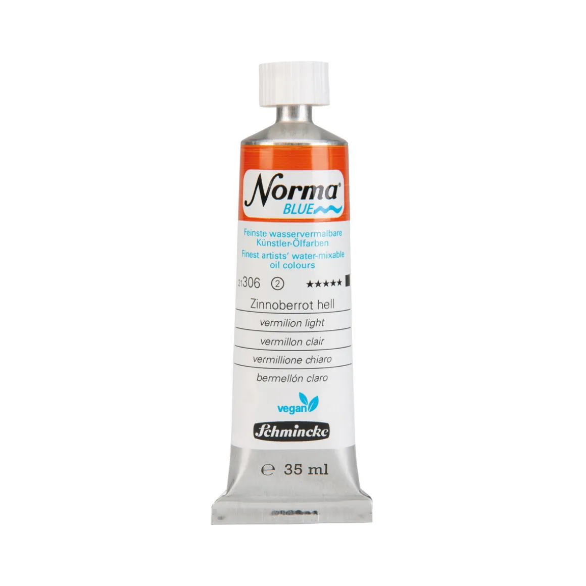 Schmincke Norma Blue vandopløselig oljemaling 35 ml Vermilion light 21306