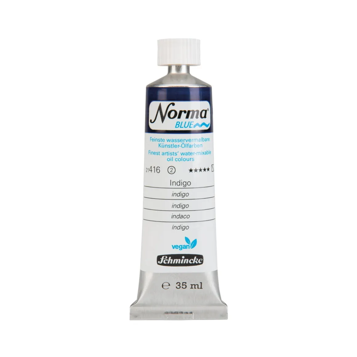 Schmincke Norma Blue vandopløselig oljemaling 35 ml Indigo 21416