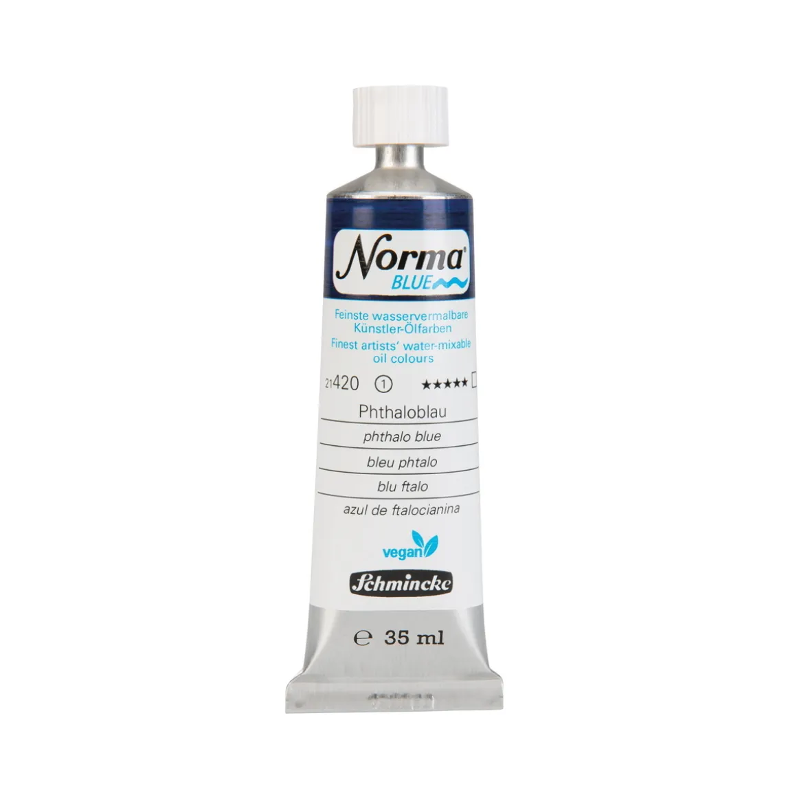 Schmincke Norma Blue vandopløselig oljemaling 35 ml Phthalo blue 21420