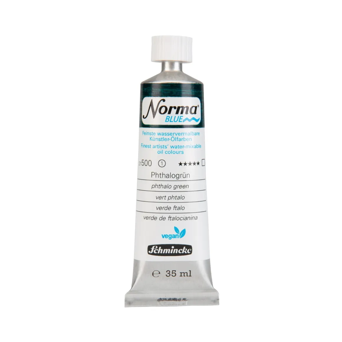 Schmincke Norma Blue vandopløselig oljemaling 35 ml Chrome oxide green brilliant 21502