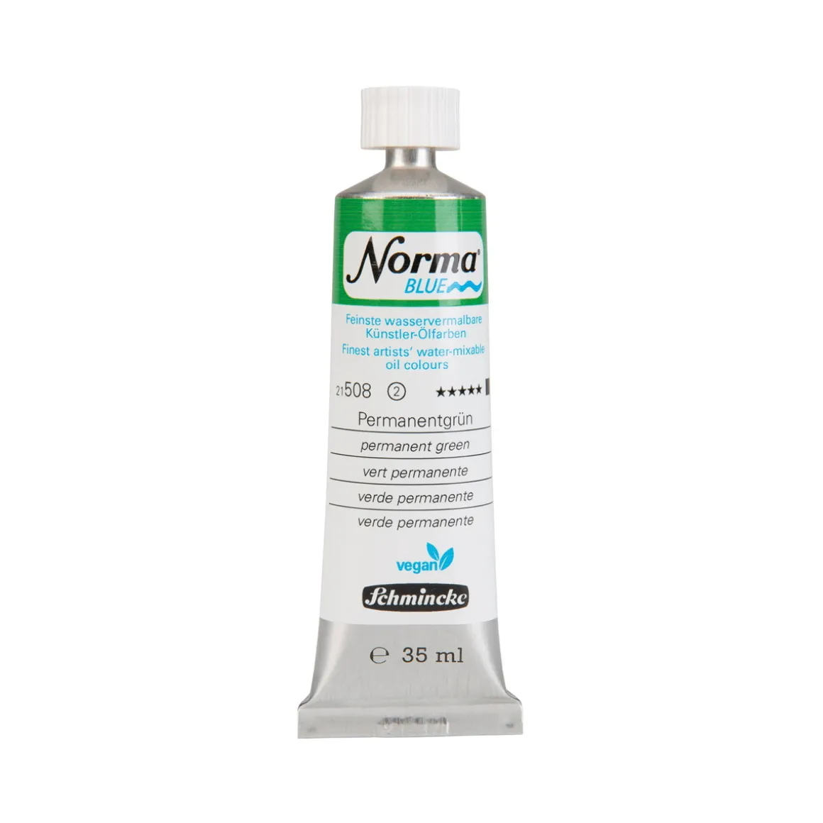 Schmincke Norma Blue vandopløselig oljemaling 35 ml Permanent green 21508
