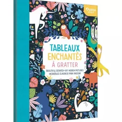 Scratch Art skrabebog, skrab fortryllende motiver frem! 10 ark, 31,5×23,5 cm