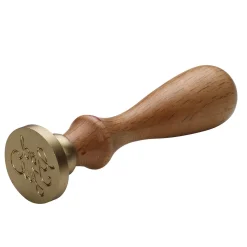 Seglstempel voksstempel Ø25 mm med tekstmotivet "god Jul"
