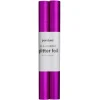 Selvklæbende glitterpapir cerise, 2 ruller a 25×100 cm
