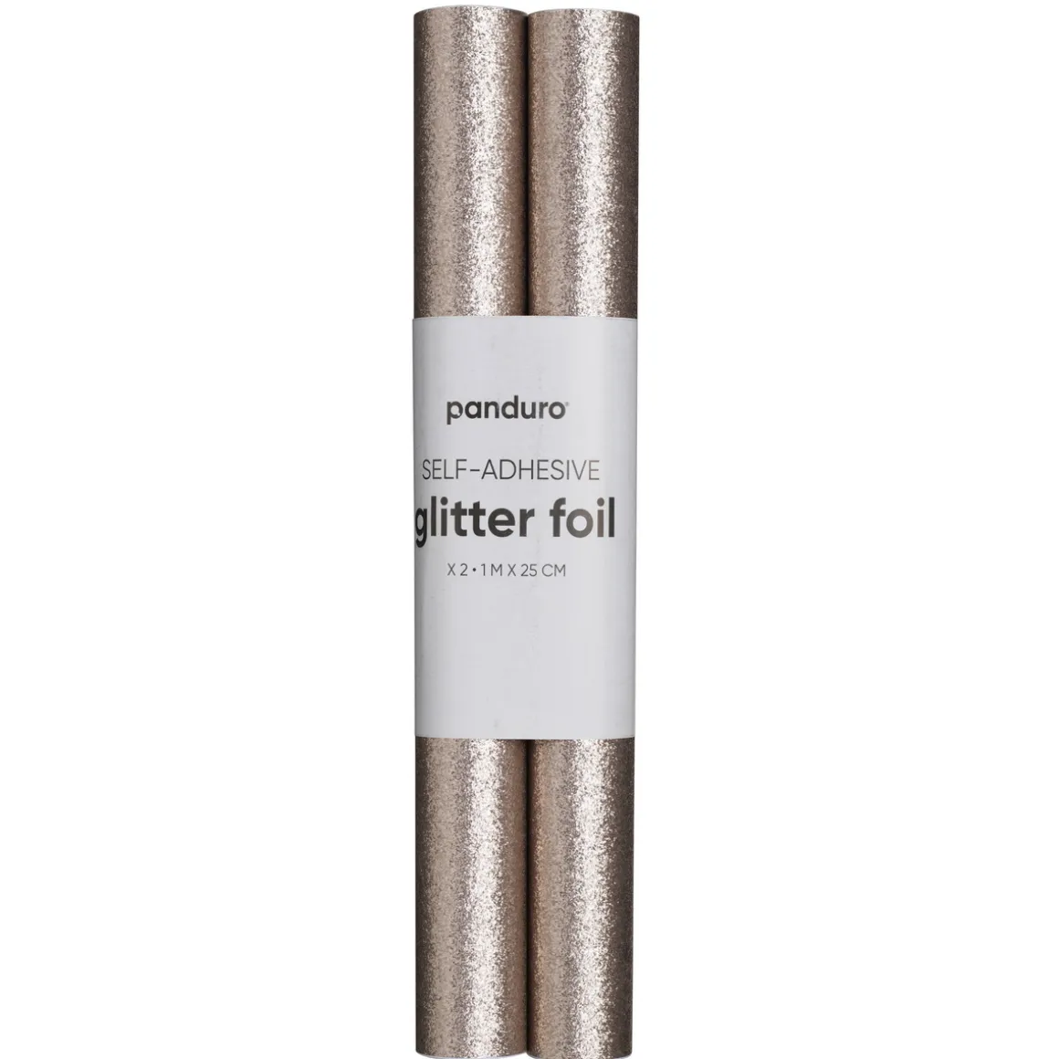 Selvklæbende glitterpapir champagne, 2 ruller a 25×100 cm