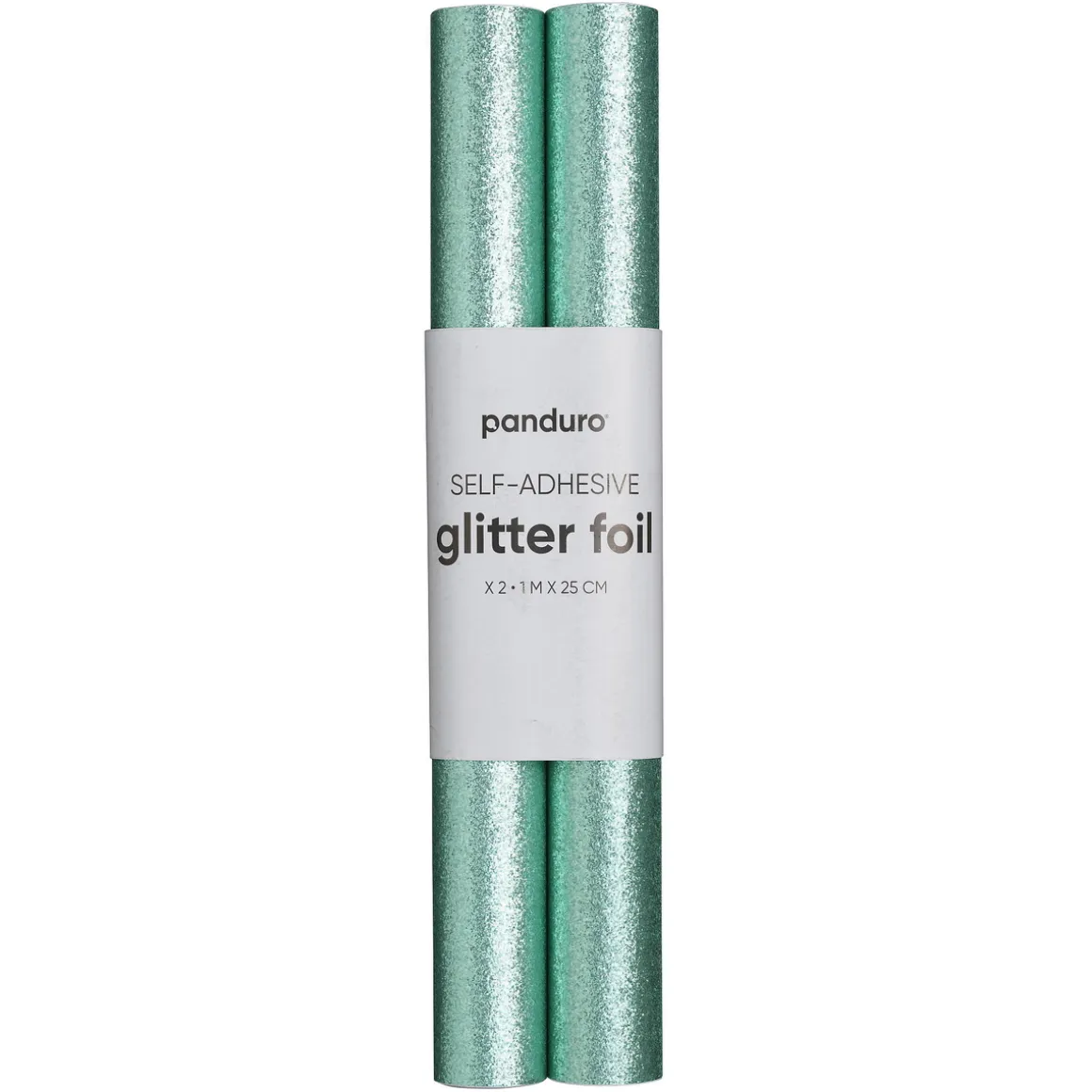 Selvklæbende glitterpapir grøn, 2 ruller a 25×100 cm