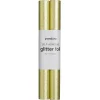 Selvklæbende glitterpapir guld, 2 ruller a 25×100 cm