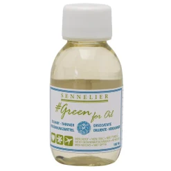 Sennelier Green for Oil Thinner, fortyndingsmiddel til oliemaling, 100 ml